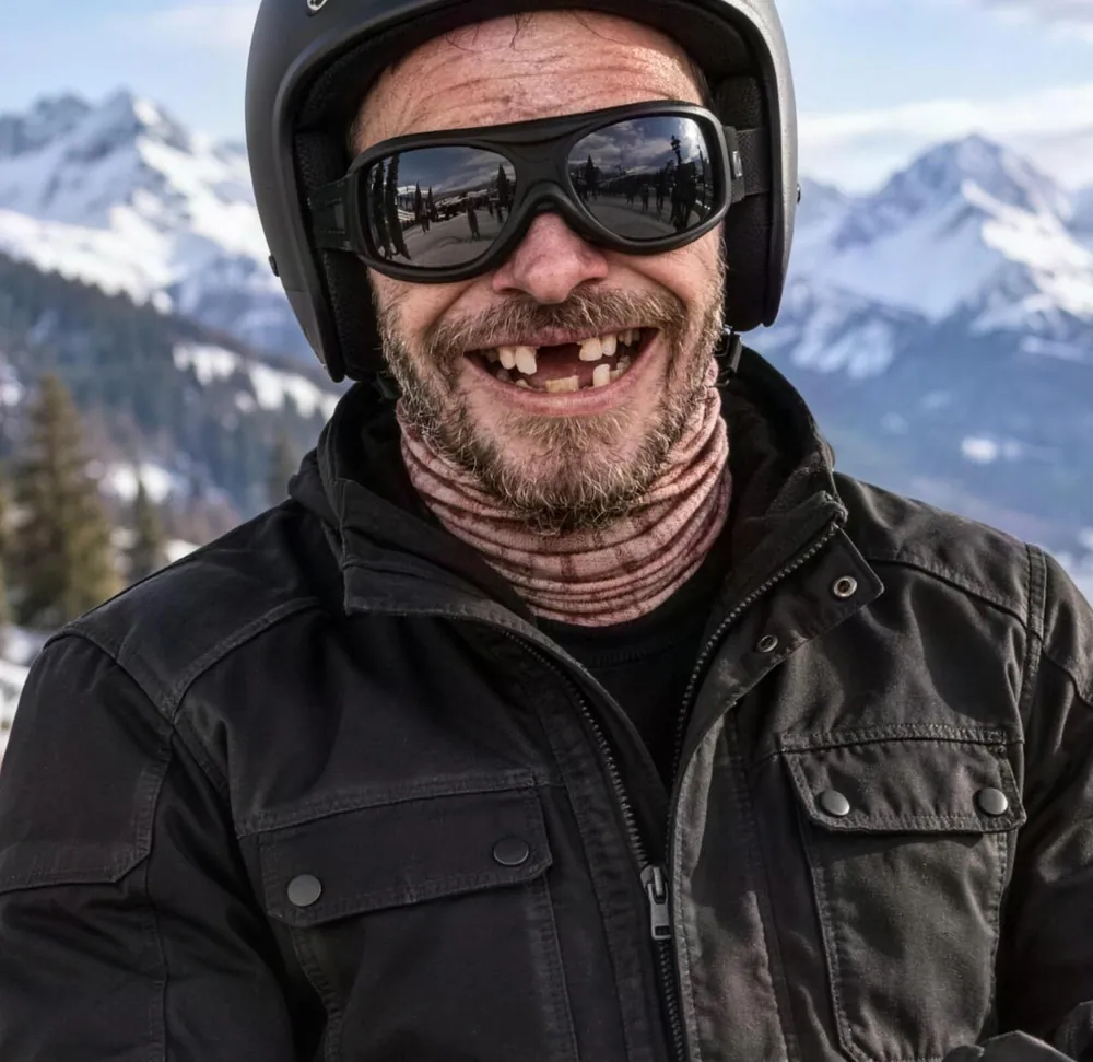 Helmet and goggles over the mask